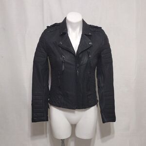 BODA SKINS N S Alexander Premium Black Leather Moto Jacket 2 Luxe Edgy Biker Fit